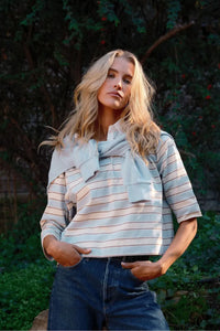 powder blue stripe